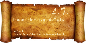 Leopolder Tarzícia névjegykártya